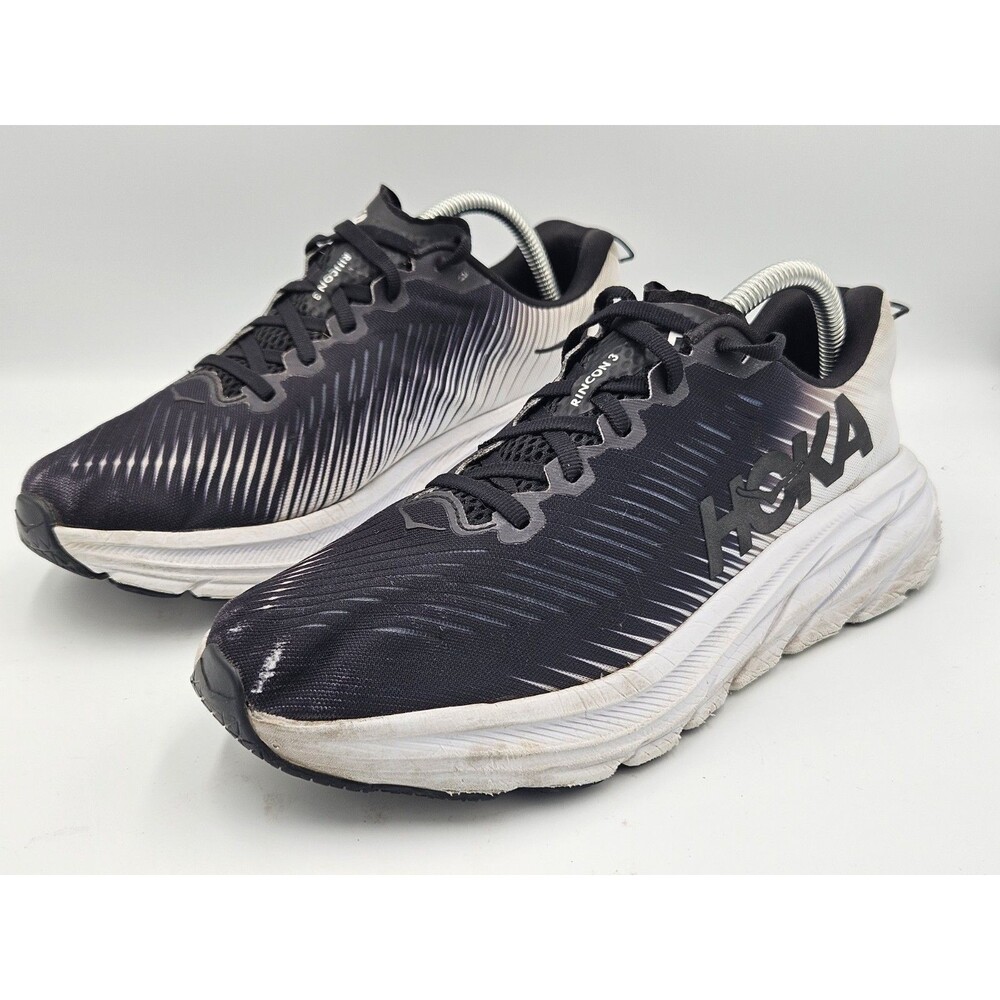 Hoka One One Womens RINCON 3 Black White Running Shoes Size 9.5 Sneakers